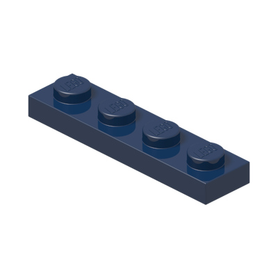 Plate 1 x 4 · Couleur BrickLink : Dark Blue
