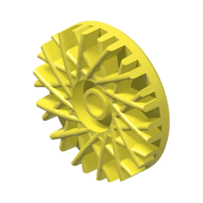 HUB CAP, DIA. 24, NO. 1 · LEGO 6420922 (réf. BrickLink 37195) · Cool Yellow (réf. BrickLink Bright Light Yellow)