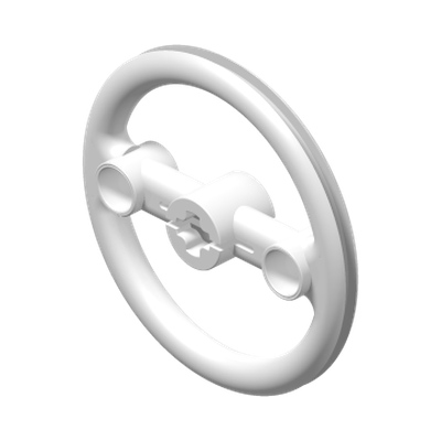 Technic, Steering Pulley Large · LEGO 4542733 (réf. BrickLink 3736) · Couleur BrickLink : White