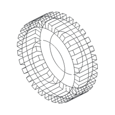 Tire 24 x 43 Technic, Solid · Réf. BrickLink 3740 · Couleur BrickLink : Black