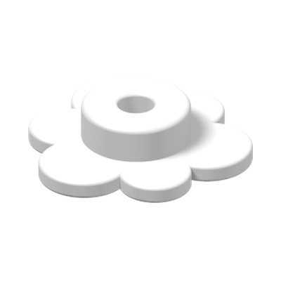 Plant Flower Small · LEGO 4106913 (réf. BrickLink 3742) · Couleur BrickLink : White