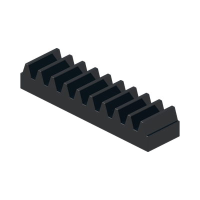TOOTHED BAR M=1, Z=10 · LEGO 6457282 (réf. BrickLink 3743) · Black (réf. BrickLink Black)
