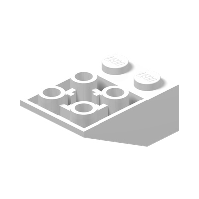 ROOF TILE 2X3/25° INV. · LEGO 4500469 (réf. BrickLink 3747b) · White (réf. BrickLink White)