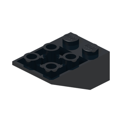 Slope, Inverted 33 3 x 2 with Flat Bottom Pin and Connections between Studs · Couleur BrickLink : Black