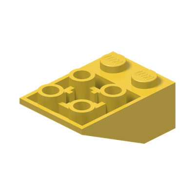 ROOF TILE 2X3/25° INV. · Bright Yellow (réf. BrickLink Yellow)