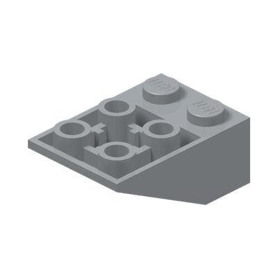 Slope, Inverted 33 3 x 2 with Flat Bottom Pin and Connections between Studs · Couleur BrickLink : Light Bluish Gray
