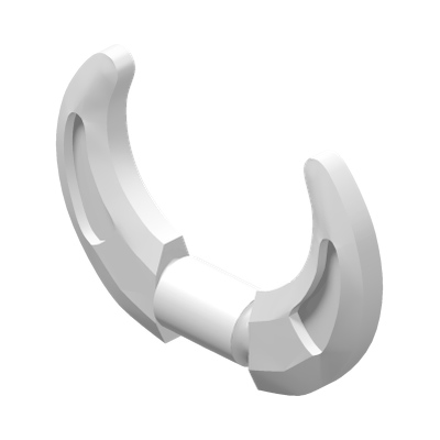 Minifigure, Weapon Crescent Blade · Réf. BrickLink 3757 · Couleur BrickLink : White