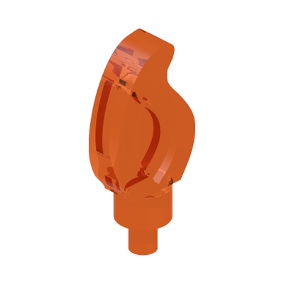 FLAME, NO. 1 · LEGO 6357747 (réf. BrickLink 37775) · Tr. Bright Orange (réf. BrickLink Trans-Orange)