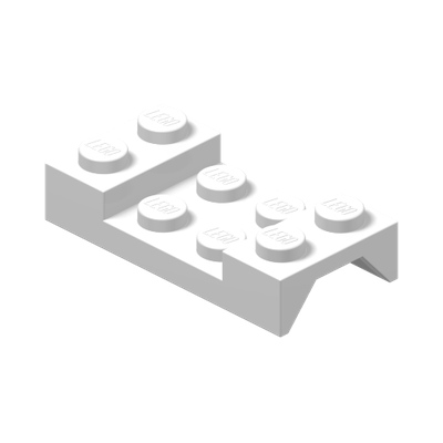 Vehicle, Mudguard 2 x 4 with Arch Studded · LEGO 378801 (réf. BrickLink 3788) · Couleur BrickLink : White