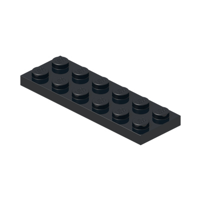 PLATE 2X6 · Black (réf. BrickLink Black)