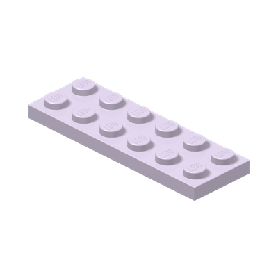 PLATE 2X6 · Lavender (réf. BrickLink Lavender)