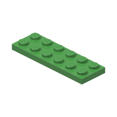 PLATE 2X6 · Bright Green (réf. BrickLink Bright Green)
