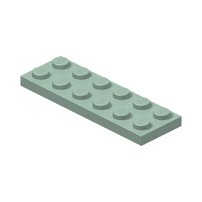 PLATE 2X6 · Sand Green (réf. BrickLink Sand Green)