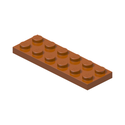 PLATE 2X6 · Dark Orange (réf. BrickLink Dark Orange)