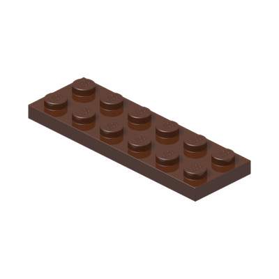PLATE 2X6 · Reddish Brown (réf. BrickLink Reddish Brown)