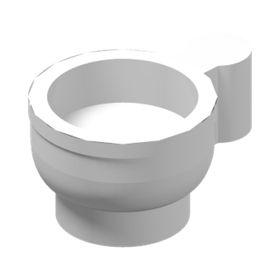 CUP, NO. 1002 · LEGO 6235083 (réf. BrickLink 38014) · White (réf. BrickLink White)