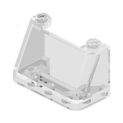 WINDSCREEN 2X4X2 · LEGO 6253681 (réf. BrickLink 3823) · Transparent (réf. BrickLink Trans-Clear)