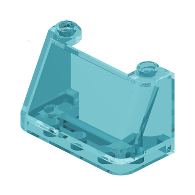 Windscreen 2 x 4 x 2 · Couleur BrickLink : Trans-Light Blue