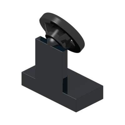 CONSOLE W/ST.WHEEL BL/BL · Black (réf. BrickLink Black)