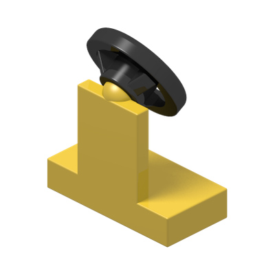 Vehicle, Steering Stand 1 x 2 with Black Steering Wheel · Couleur BrickLink : Yellow