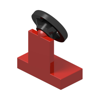 CONSOLE W WHEEL RED/BLAC · Bright Red (réf. BrickLink Red)