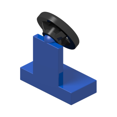 Vehicle, Steering Stand 1 x 2 with Black Steering Wheel · Bright Blue (réf. BrickLink Blue)