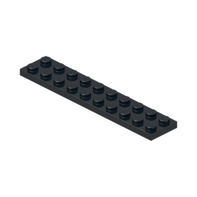 PLATE 2X10 · Black (réf. BrickLink Black)