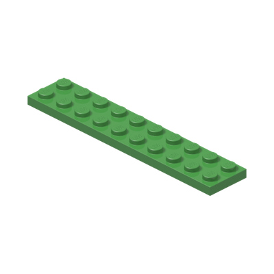 PLATE 2X10 · Bright Green (réf. BrickLink Bright Green)