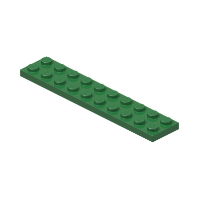 PLATE 2X10 · Dark Green (réf. BrickLink Green)