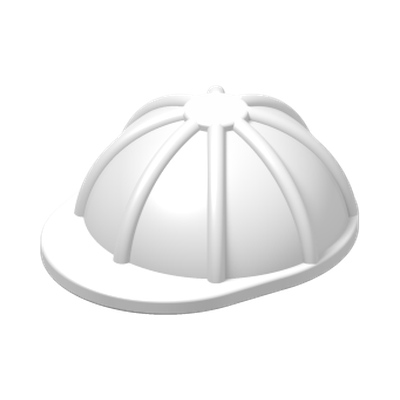 MINI CONTRACTOR'S HELMET · LEGO 6112193 (réf. BrickLink 3833) · White (réf. BrickLink White)