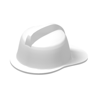 Minifigure, Headgear Fire Helmet · LEGO 383401 (réf. BrickLink 3834) · Couleur BrickLink : White