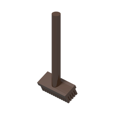 Minifigure, Utensil Push Broom · LEGO 383625 (réf. BrickLink 3836) · Couleur BrickLink : Brown