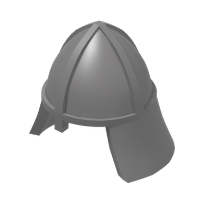 MINI KNIGHTS HELMET · LEGO 6037507 (réf. BrickLink 3844) · Silver Metallic (réf. BrickLink Flat Silver)