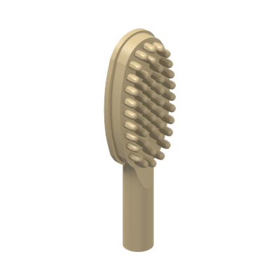 HAIR BRUSH · LEGO 6506655 (réf. BrickLink 3852b) · Brick Yellow (réf. BrickLink Tan)