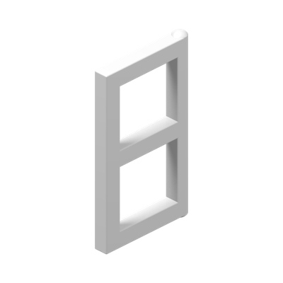 Pane for Window 1 x 2 x 3 · LEGO 385401 (réf. BrickLink 3854) · Couleur BrickLink : White