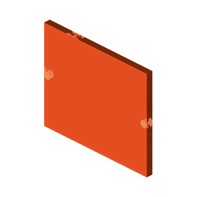 Glass for Window 1 x 4 x 3 · Réf. BrickLink 3855 · Couleur BrickLink : Trans-Neon Orange