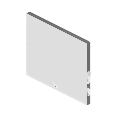 Glass for Window 1 x 4 x 3 with Circle · Réf. BrickLink 3855a · Couleur BrickLink : Trans-Clear