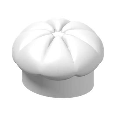 MINI BAKER'S HAT · LEGO 6452529 (réf. BrickLink 3898) · White (réf. BrickLink White)
