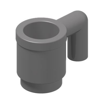 MUG · Silver Metallic (réf. BrickLink Flat Silver)