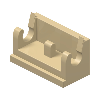 ROCKER BEARING 1X2 · Brick Yellow (réf. BrickLink Tan)