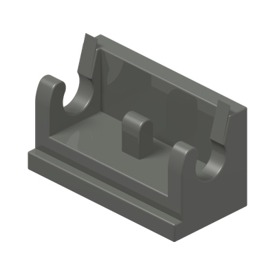 ROCKER BEARING 1X2 · Dark Stone Grey (réf. BrickLink Dark Bluish Gray)