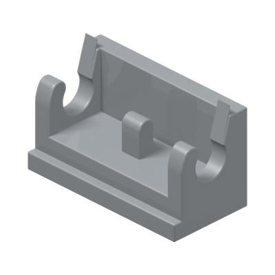 ROCKER BEARING 1X2 · Medium Stone Grey (réf. BrickLink Light Bluish Gray)