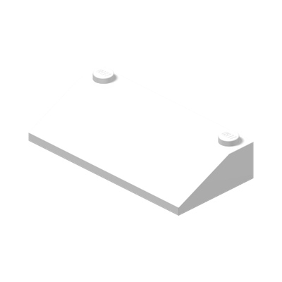 Slope 33 3 x 6 with Inner Walls · LEGO 4261622 (réf. BrickLink 3939) · Couleur BrickLink : White