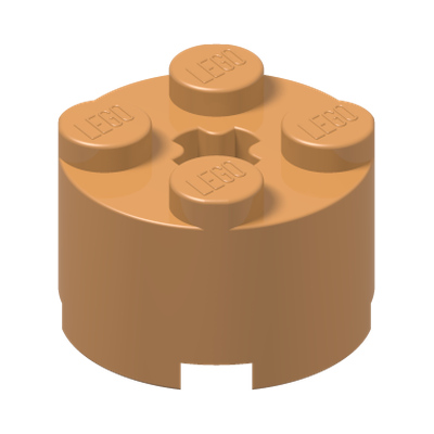 BRICK Ø16 W. CROSS · Medium Nougat (réf. BrickLink Medium Nougat)