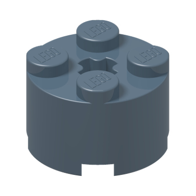 BRICK Ø16 W. CROSS · Sand Blue (réf. BrickLink Sand Blue)