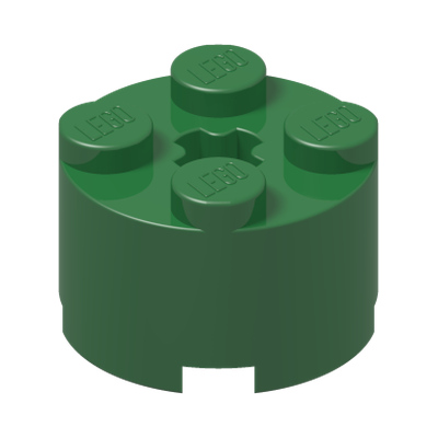 BRICK Ø16 W. CROSS · Dark Green (réf. BrickLink Green)