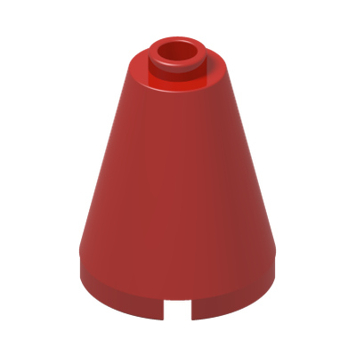 Cone 2 x 2 x 2 - Blocked Open Stud · Réf. BrickLink 3942b · Couleur BrickLink : Red