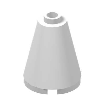 NOSE CONE 2X2X2 · LEGO 6044601 (réf. BrickLink 3942c) · White (réf. BrickLink White)
