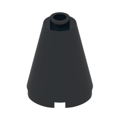 NOSE CONE 2X2X2 · Black (réf. BrickLink Black)