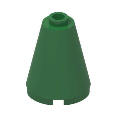 NOSE CONE 2X2X2 · Dark Green (réf. BrickLink Green)
